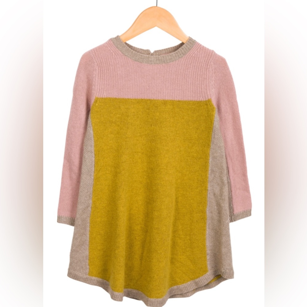Caramel Pink and Yellow Kids Casual Dress